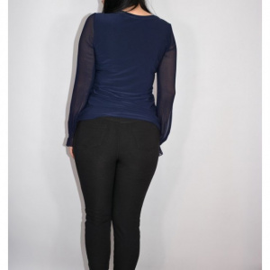 Pantalon mulat Senna tip colant,negru - Img 5