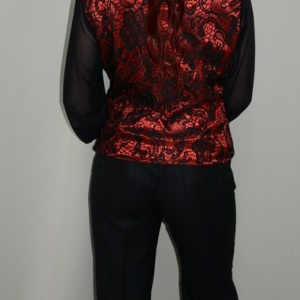 Pantalon simplu, de culoare negra, buzunare apretate - Img 5