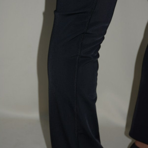 Pantalon sport elastic, negru, design de cusaturi lateral - Img 5