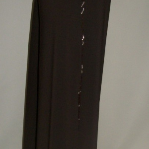 Pantaloni lungi, maro, din material elastic, masuri mici - Img 4