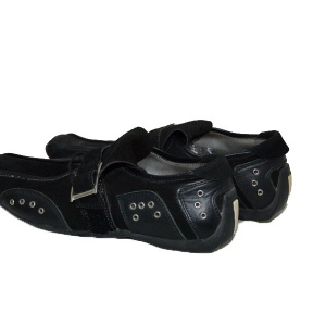 Pantof casual, nuanta de negru, pietre argintii atasate - Img 4
