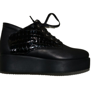 Pantofi cool, de culoare negru cu platforma - Img 2