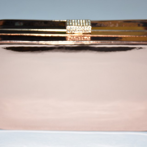 Poseta tip clutch,model oglinda,cadru metalic, nuante auriu,argintiu,pudra - Img 6