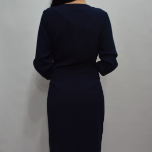 Rochie bleumarin pentru ocazii cu insertii de dantela si strasuri - Img 6