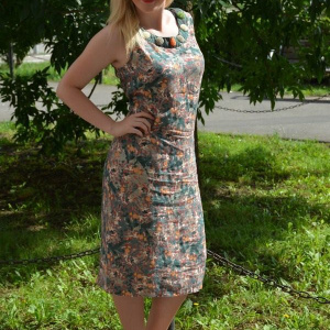 Rochie confortabila de zi, culoare verde inchis, material tip in - Img 5