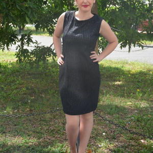 Rochie cu un croi simplu, neagra, mini - Img 2