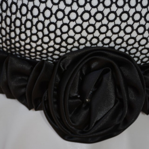 Rochie de gala, de culoare alba, din voal fin cu strat de saten - Img 2