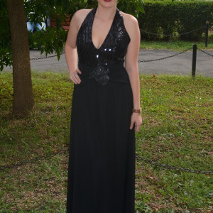 Rochie de ocazie moderna, neagra in totalitate, cu un design frumos - Img 6