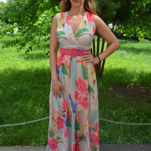 Rochie de zi Greta cu imprimeu floral - Img 2