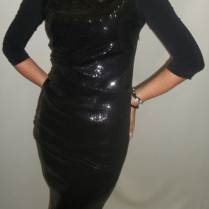 Rochie deosebita, mini, de culoare neagra - Img 2