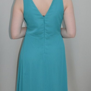 Rochie fashion, nuanta de turcoaz, design interesant - Img 5