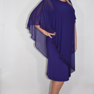 Rochie mov Singrid cu aplicatii de strasuri - Img 4