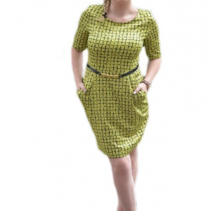 Rochie mulata pe corp in nuanta de verde din material subtire - Img 1