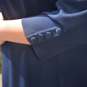 Rochie shic, de culoare bleumarin, midi - Img 5