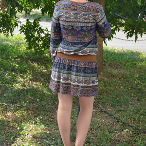 Rochie simpla, croi lejer, de culoare bleumarin - Img 6