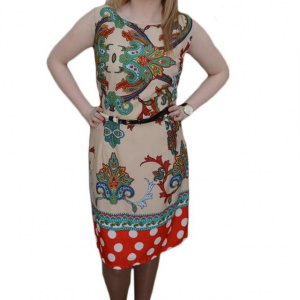 Rochie tinereasca, model casual, design rafinat in nuanta rosie - Img 1