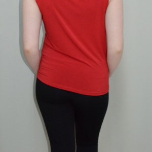 Top elegant cu dantela la decolteu, culoare rosie, masura mare - Img 4
