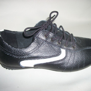 Adidas negru, design interesant tineresc, piele naturala fina - Img 3