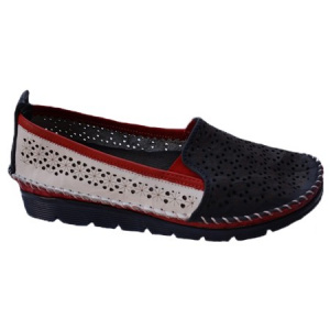 Balerin casual Eveline cu perforatii ,in nuanta de bleumarin-alb - Img 1