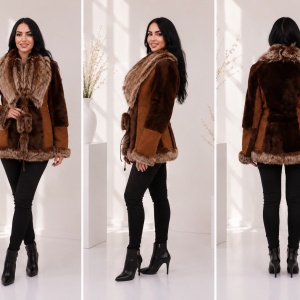 Blana eleganta, de culoare maro,roz cu design modern - Img 3