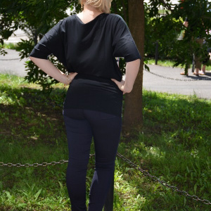 Bluza casual cu imprimeu modern 3D in fata, masura universala - Img 4