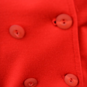 Bluza tip sacou de culoare rosie cu guler rotunjit cu fronseuri - Img 2