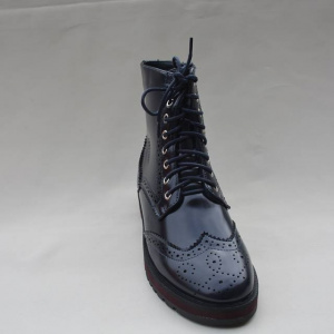 Botina confortabila, bleumarin, cu design modern si talpa zimtata - Img 4