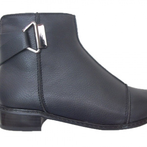 Botina de culoare bleumarin, cu toc mic si talpa confortabila - Img 1