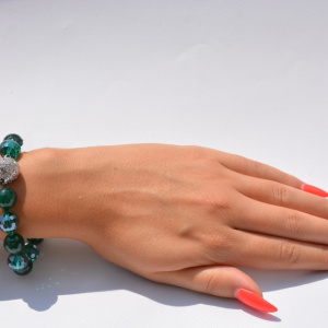 Bratara deosebita cu textura elastica,culoare greenery - Img 3