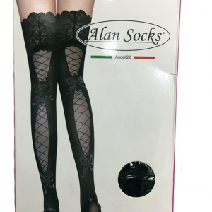 Ciorap dama ,cu model deosebit pe picor,60 DEN,negru