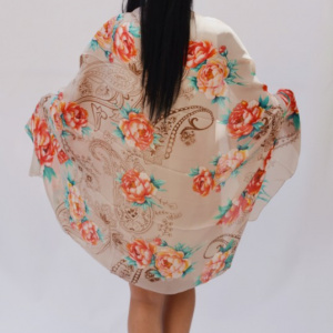 Esarfa casual cu forma clasica si design multicolor - Img 4