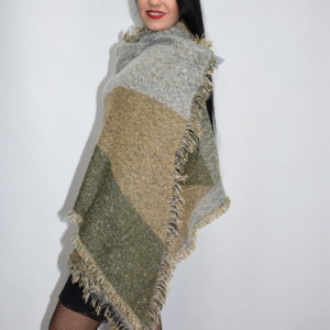 Esarfa chic cu model asimetric ,nuanta gri - Img 5