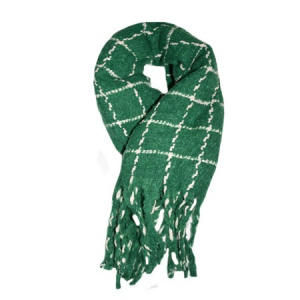 Fular dama Dalma ,model cu patratele,verde - Img 1