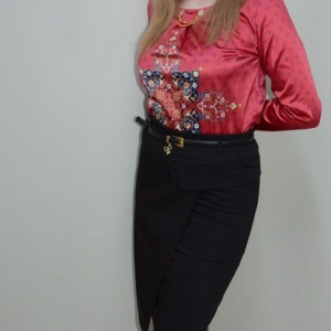 Fusta shic, de culoare neagra cu accesorii aurii - Img 5