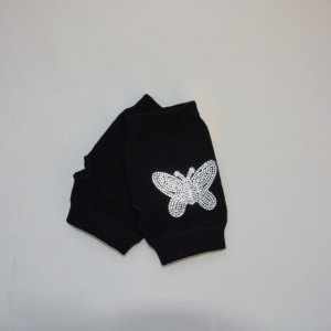 Manusa moderna de culoare neagra, fara degete, design de fluture - Img 2
