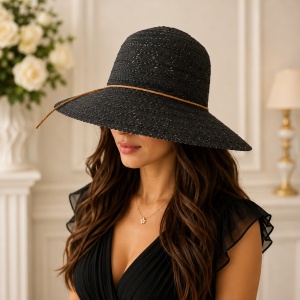 Palarie clasica de vara, model casual-elegant, cu material colorat - Img 2