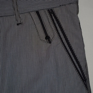 Pantalon barbati casual, de culoare gri cu dungi subtiri verticale - Img 2