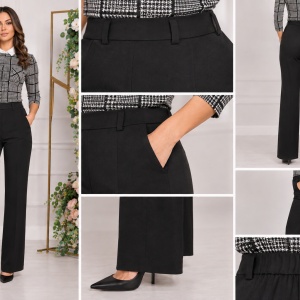 Pantalon casual nuanta de negru masura mare - Img 4