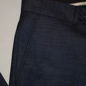 Pantalon casual pentru barbati, la dunga, nuanta de bleumarin - Img 3
