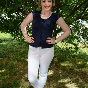 Pantalon de vara in tendinte, nuanta alba, croi mulat pe picior - Img 5