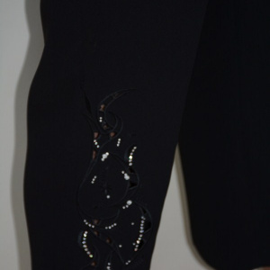 Pantalon de zi, nuanta de negru, detalii fine in partea de jos - Img 5