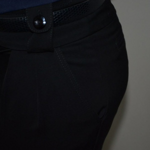 Pantalon elegant lung, croiala moderna, de culoare neagra - Img 4