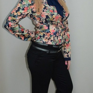 Pantalon fashion, model cu talie inalta, de culoare neagra - Img 7