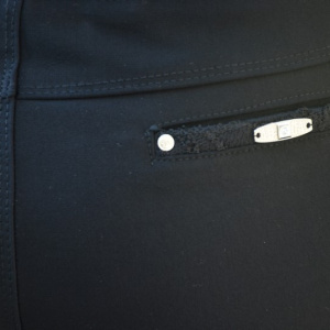 Pantalon Julia cu aplicatii de dantela,nuanta de negru - Img 8