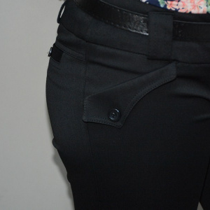 Pantalon lung tineresc, croiala moderna, de culoare neagra - Img 7