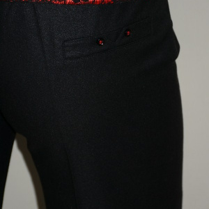 Pantalon simplu, de culoare negra, buzunare apretate - Img 6