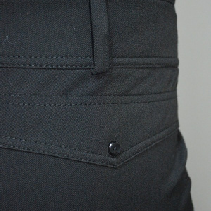 Pantalon simplu, nuanta de negru, design interesant aplicat - Img 5
