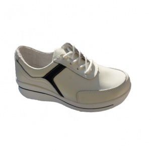 Pantof confortabil din piele naturala de culoare alba