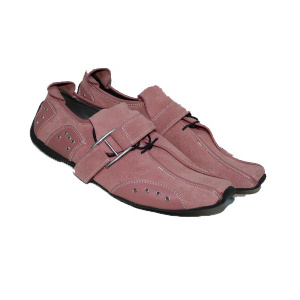 Pantof fashion, nuanta de roz, strasuri argintii aplicate - Img 2