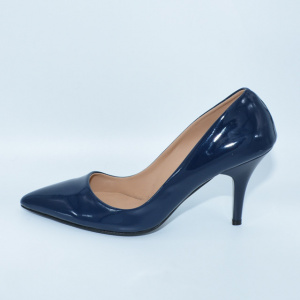 Pantof stiletto, de culoare bleumarin, cu toc cui inalt de 9 cm - Img 3
